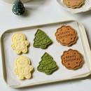 圣诞节卡通饼干模具家用diy烘焙工具3d立体按压翻糖手工饼干模具