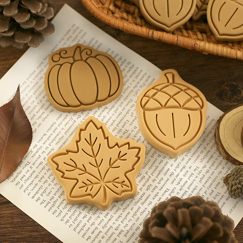 卡通枫叶松果饼干模具感恩节火鸡