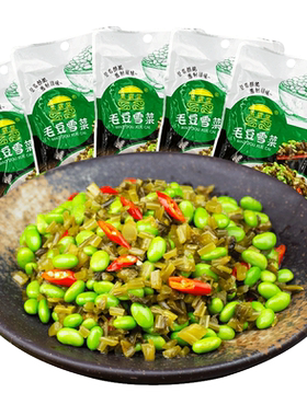 紫云堂 雪菜毛豆68g 即食下饭咸菜阿婆菜正宗农家菜鄞州雪菜酱菜