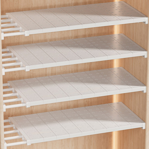 筑司衣柜分层隔板置物板可伸缩