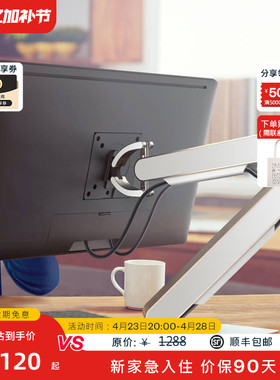 Haworth海沃氏 Monitor arm电脑显示器支架屏幕旋转支架电竞办公