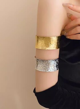 欧美夸张金属开口手镯小
