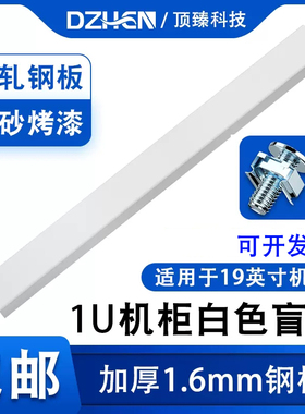 顶臻机柜盲板灰白色 1U/2U/4U通用挡板 标准19英寸背板 服务器机箱配线架挡板