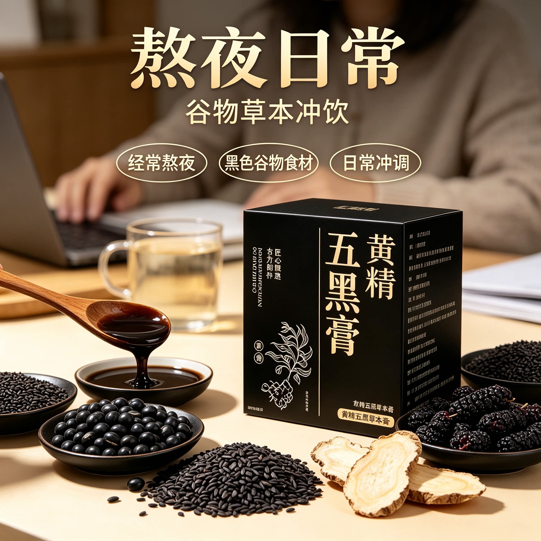 黄精五黑膏】热销NO1黄精五黑膏图片