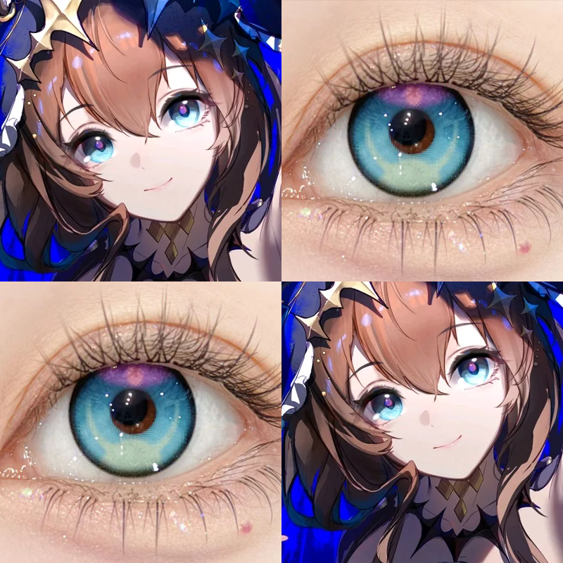 阿米娅cos美瞳还原显色大直径日抛温柔彗星蓝色水母潮汐乐章cn