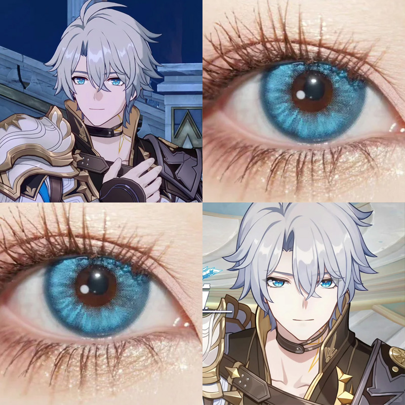 白厄cos美瞳崩坏星穹铁道元气蓝天秤蓝酸Q蓝莓显色日抛玉兔清辉cn