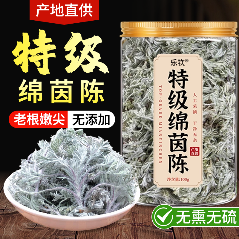 特级绵茵陈中药材野生正宗新鲜草药养肝茶泡水喝官方旗舰店正品zz