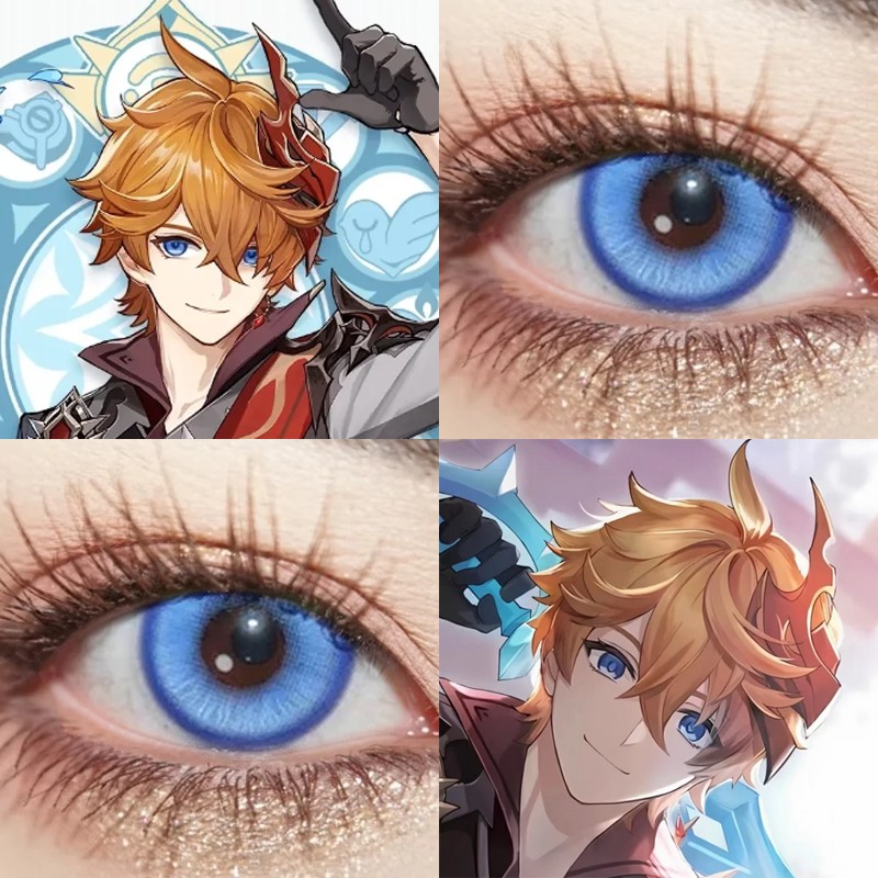 达达利亚cos美瞳日抛原神星辰泪深蓝星河蓝南星苍穹隐形眼镜cn