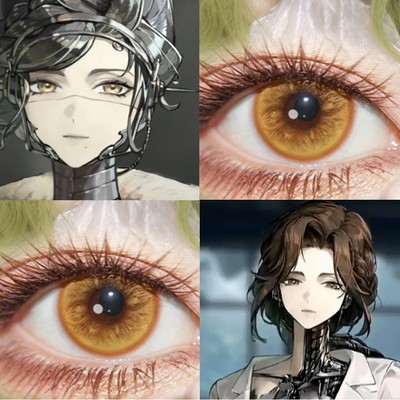 露西cos美瞳重返未来1999金棕色小貔貅琥珀金日抛女时空金显色cn