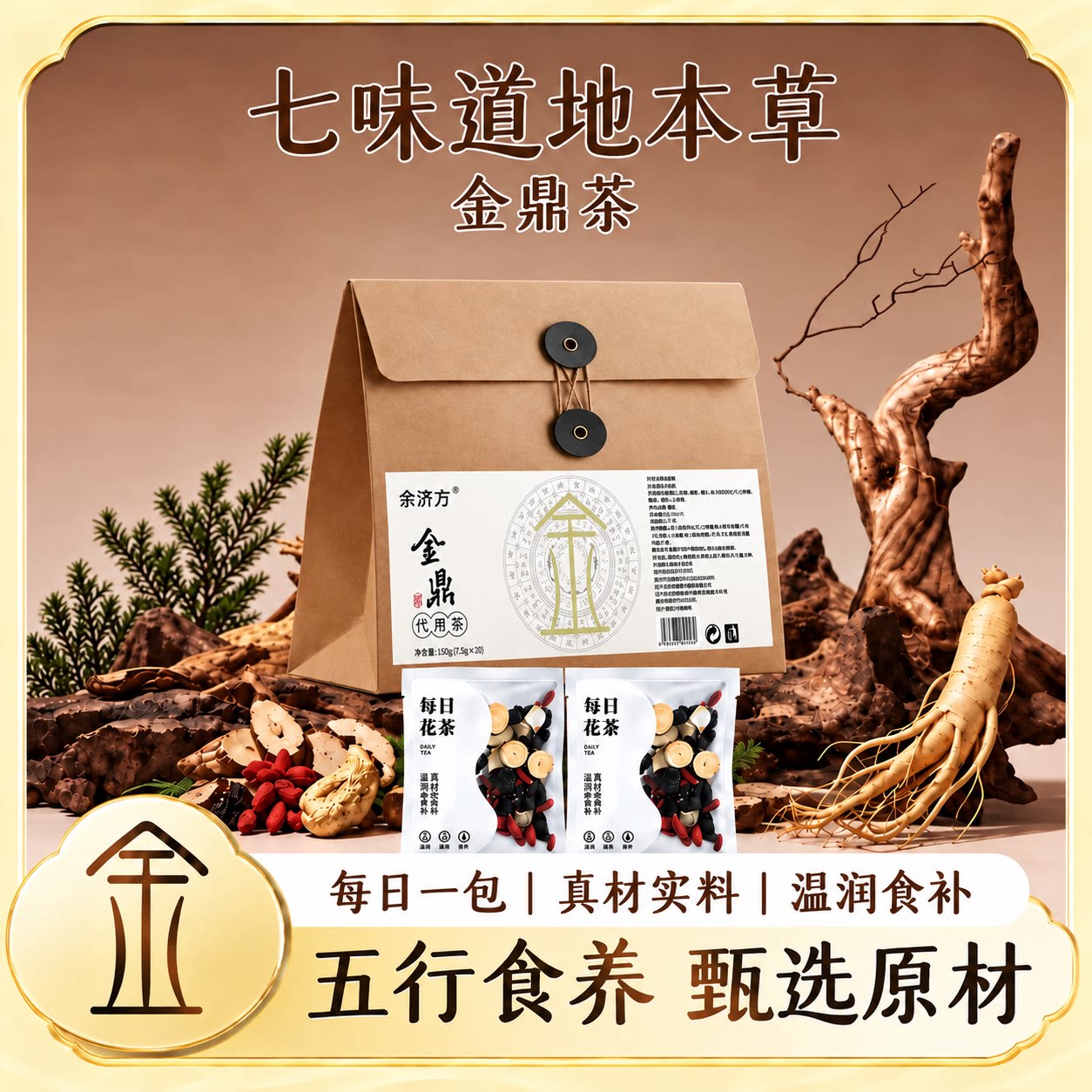 金仙茶五行金鼎茶养生甄选材料匠心工艺独立组合装官方旗舰店1tp