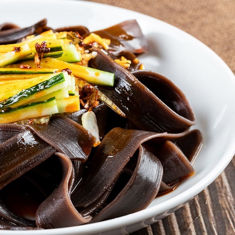 汉中橡子粉皮 凉拌 火锅粉食材 酒店 饭店 自助火锅店食材 宽粉皮