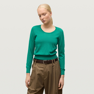 女针织衫 Johnstons 打底套衫 Elgin超细羊绒微弧领长袖 春秋内搭