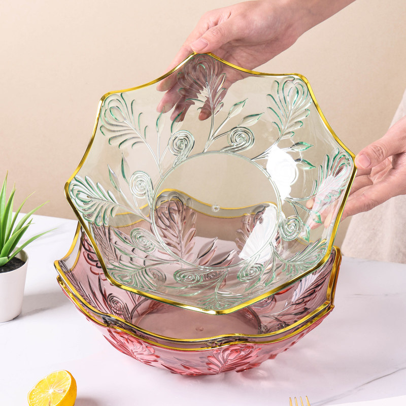 轻奢风水果盘客厅家用时尚果盘果盆茶几摆盘零食干果盘糖果盆果篮