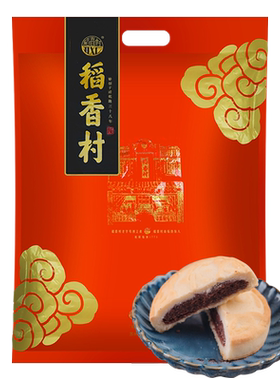 稻香村豆沙饼500g  稻花香稻花村糕点红豆馅饼红豆沙馅泥早餐老人