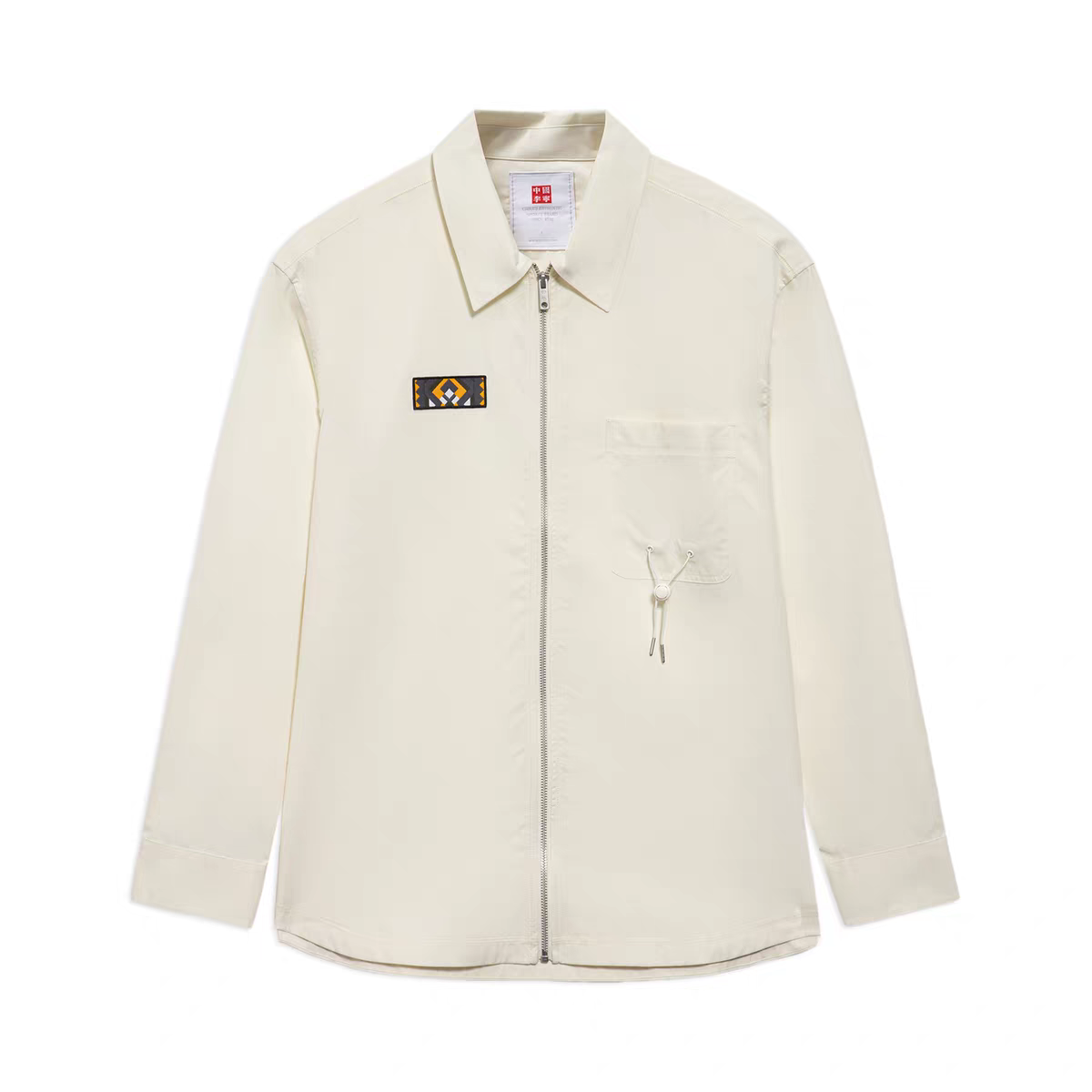 中国李宁男子拉链开衫宽松休闲肖战同款运动休闲外套衬衫ASHS021