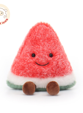 Apricot Lamb鲜美西瓜毛绒公仔可爱柔软儿童玩具安抚陪睡水果玩偶