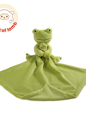 Apricot Lamb青蛙安抚巾婴儿可入口宝宝睡眠安抚公仔玩偶毛绒玩具