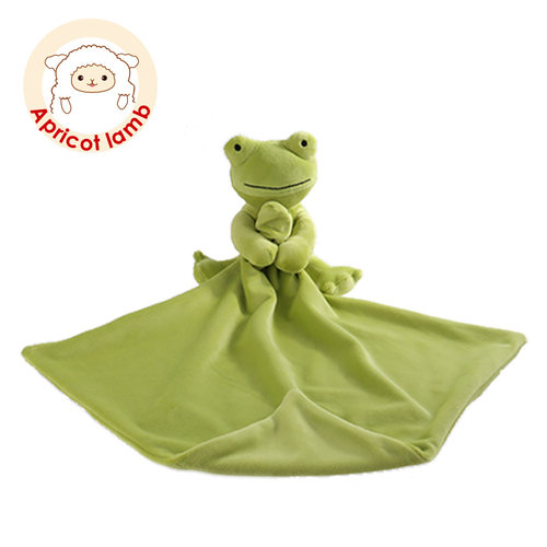 青蛙婴儿睡眠公仔毛绒玩具安抚巾