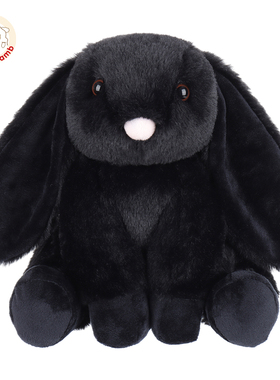 Apricot lamb黑色小兔玩偶睡觉抱毛绒玩具安抚娃娃抱枕女孩公仔