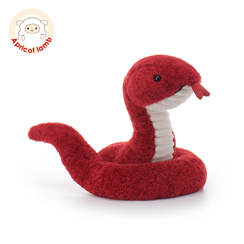 瑞可羊红色野性小蛇公仔毛绒玩具可爱儿童男女生日礼物宝宝玩偶
