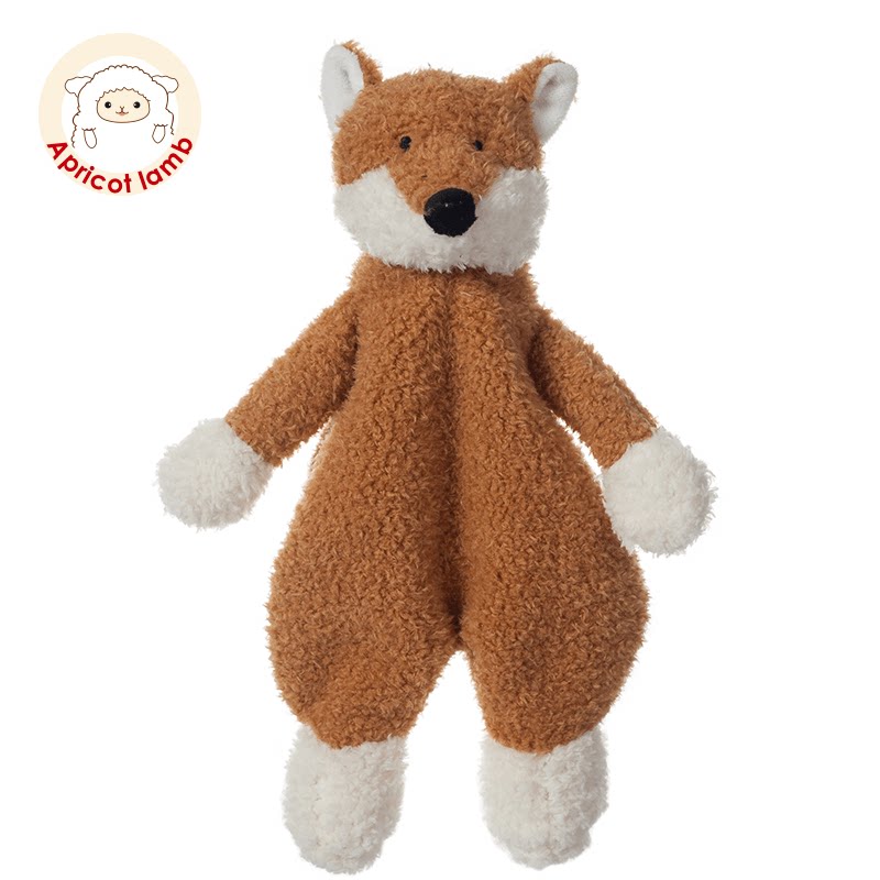 安抚玩具狐狸公仔布娃娃婴儿可啃咬毛绒睡眠玩具入口布偶安抚巾