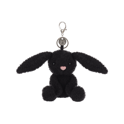 黑色北极绒兔子钥匙扣公仔挂件