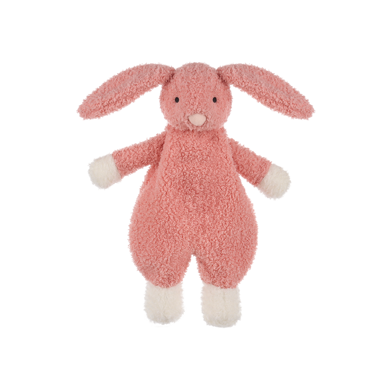 Apricot Lamb粉色人形小兔安抚巾婴儿可入口宝宝睡眠安抚毛绒玩具