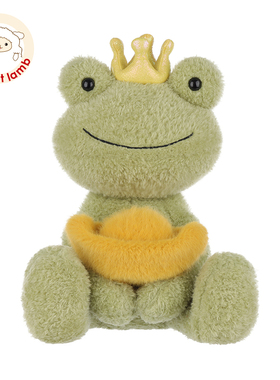 Apricot lamb招财进宝蛙毛绒玩偶公仔毛绒玩具安抚女孩生日礼物