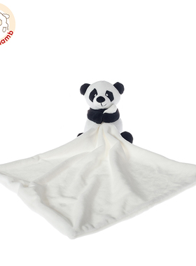 Apricot Lamb熊猫安抚巾婴儿可入口宝宝睡眠安抚公仔玩偶毛绒玩具