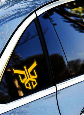 假面骑士kuuga蒙面超人古迦rx字母油箱三角窗反光防水电动车贴纸