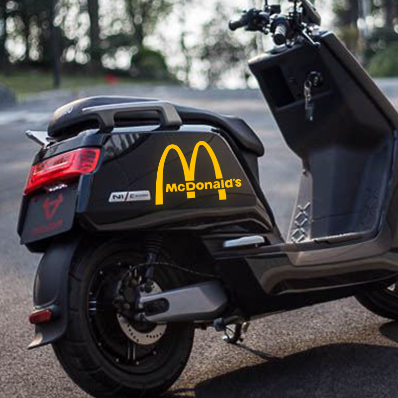 麦当劳车贴改装个性加油三角防水