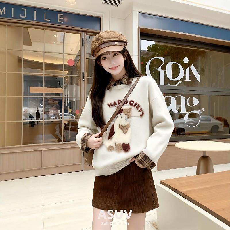 入秋冬季女装清纯白月光穿搭超好看独特漂亮冬装两件套装连衣裙子