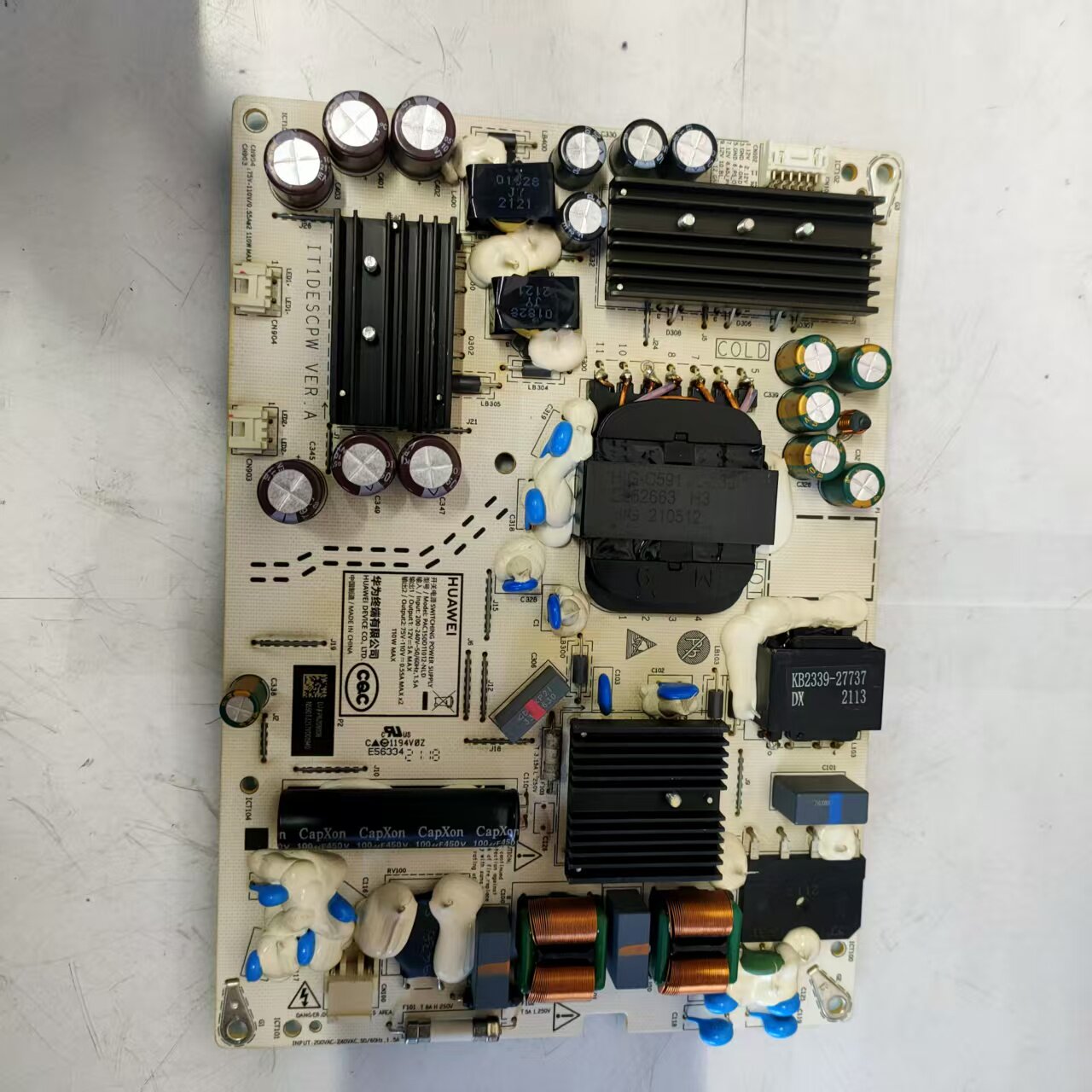 原装拆机华为HD65DESY电源板PAC150D11012-NLD IT1DESCPW VER.A - 实物图