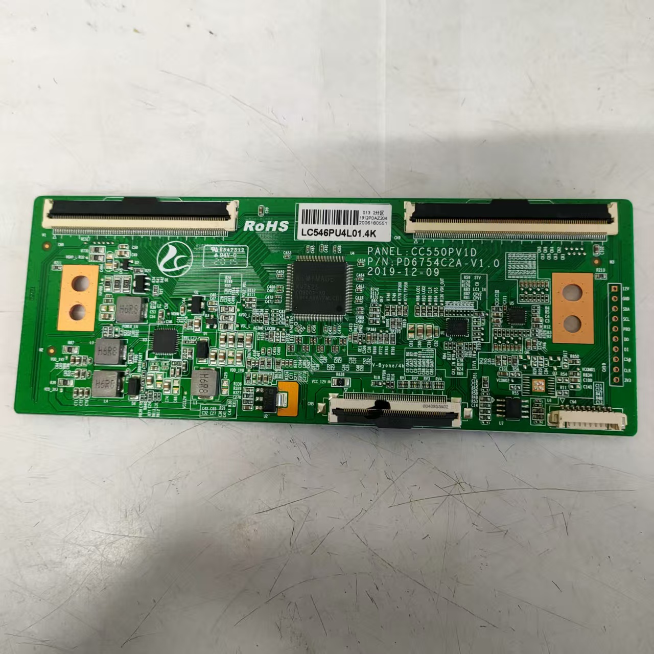 原装拆55寸逻辑板CC550PV1D PD6754C2A-V1.0白条码LC546PU4L01.4K