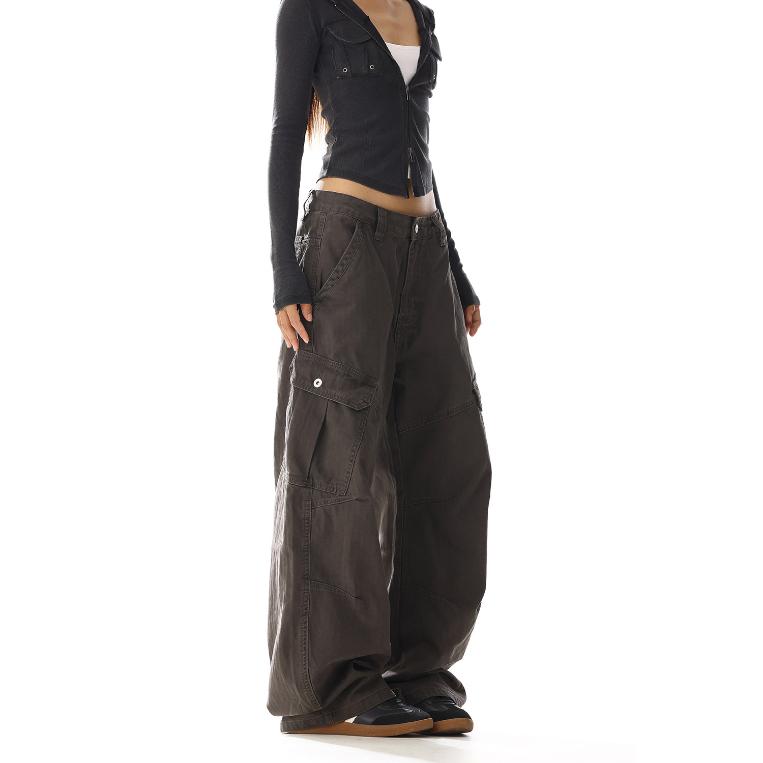 美式复古结构设计感工装裤