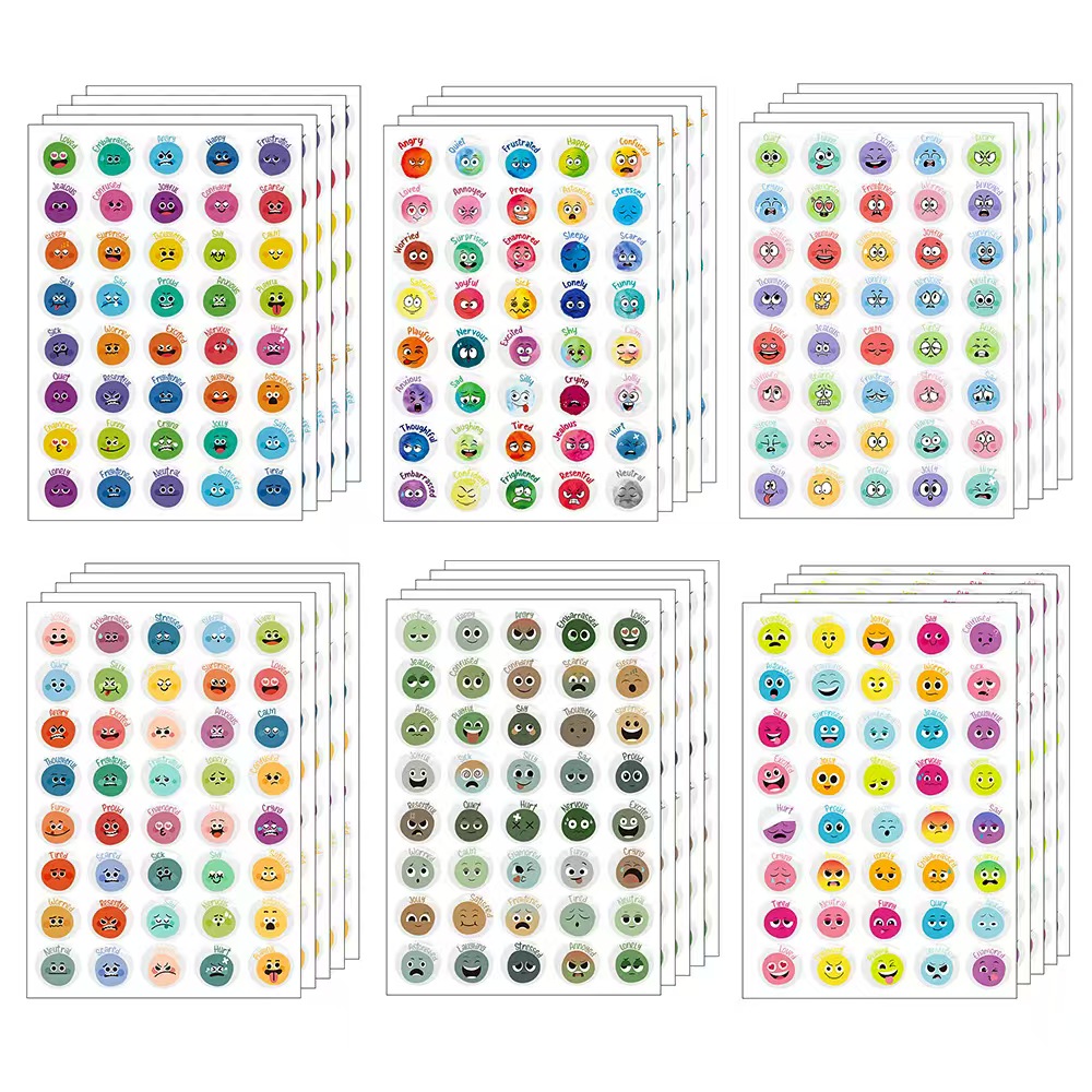 400PCS绿茵笑脸表情包贴纸