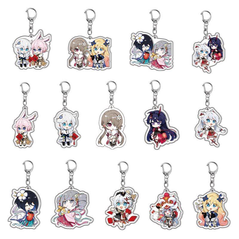 文艺复兴 可爱周边挂件 游戏周边 . 亚克力双面钥匙扣