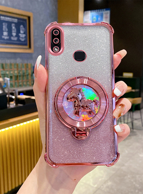 三星A10S手机壳新年款马上有钱气囊防摔全包软壳适用GalaxyA10S高端奢华创意旋转陀螺支架简约时尚超薄保护套