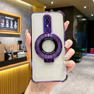 OPPOA9手机壳气囊防摔软壳时尚适用oppoa9x高端创意磁吸支架新款超薄透明奢华A92020简约硅胶全包商务保护套