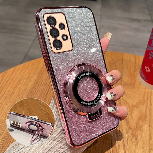 三星A13新款手机壳高端渐变闪粉时尚适用Samsunga13硅胶磁吸支架全包超薄透明软壳GalaxyA13防摔奢华5g保护套