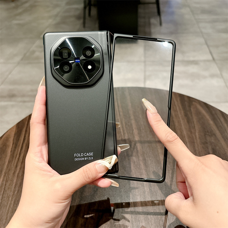 vivoXfold5手机壳新款时尚高端电镀硬壳vivo铰链全包防摔保护套xfold5简约个性创意高级感奢华超薄磨砂适用于