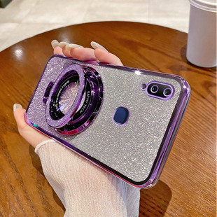 女外壳潮 高端创意高级感时尚 vivoZ3手机壳新款 磁吸支架z3i渐变闪粉电镀v11i透明保护套适用vivo全包防摔个性