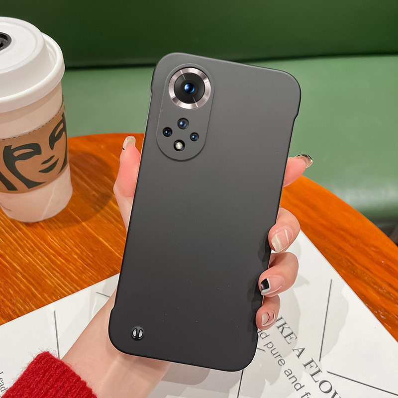 荣耀50手机壳电镀无边框v40硬壳50pro半包se保护套镀金honor30s防摔60