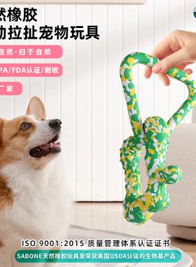 5ABONE宠物狗狗金毛小狗玩具互动磨牙耐咬拉幼犬泰迪狗用品