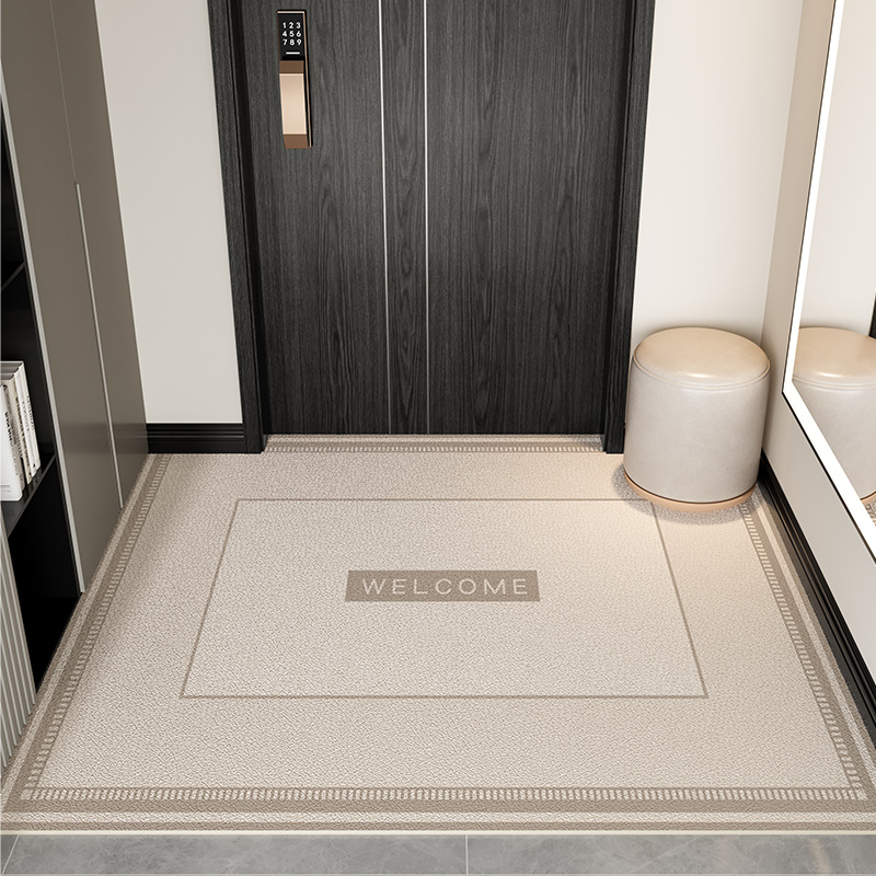 入户门地垫高级感pvc可擦免洗进门门口防滑脚垫皮革耐脏玄关地毯