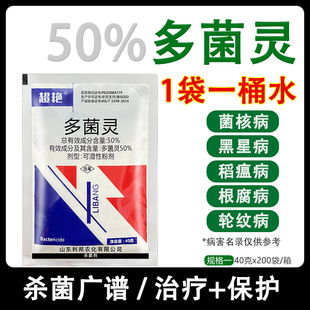 50%多菌灵 专用药杀菌剂 植物通用花卉多肉百菌灵多茵灵粉剂正品