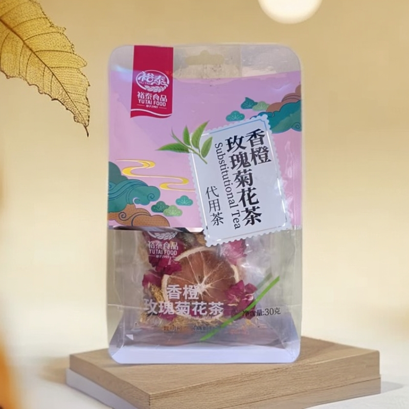 裕泰香橙玫瑰菊花茶30克混合类代用茶橙片黄菊花冻干重瓣红玫瑰