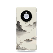 新款 中国风流水生财适用于华为mate70Pro手机壳M60P简约创意M40E透明超薄Mt50pro无边框硬Mate305G保护套男女