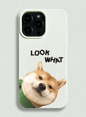 适用苹果14promax手机壳新品13pro男女款小众趣味ins网红可爱狗狗iPhone14全包防摔12mini白色磨砂软保护套11