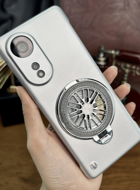 适用于OPPOA97手机壳哑光银A96金属漆磨砂A2简约a93陀螺支架a58精孔镜头A55个性ins潮A11X高级感K12无边框A3p